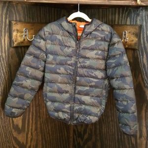 Boys Camo Class Club Down Jacket Size 8